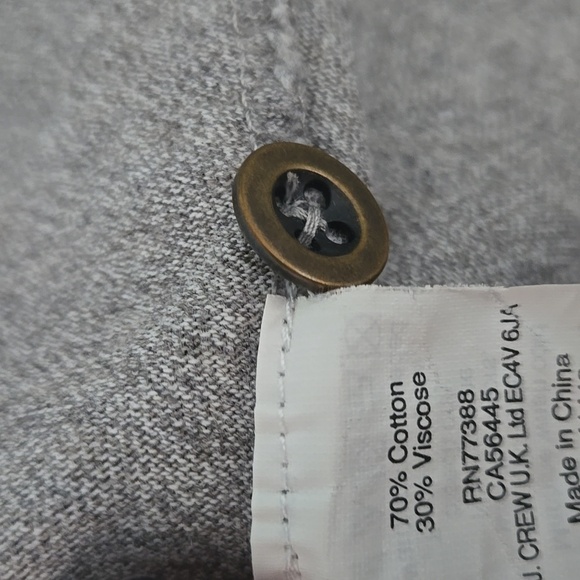 J CREW Cotton Villa Tank Dress Gray Sleeveless Back Button Up Sz Small - Picture 14 of 14